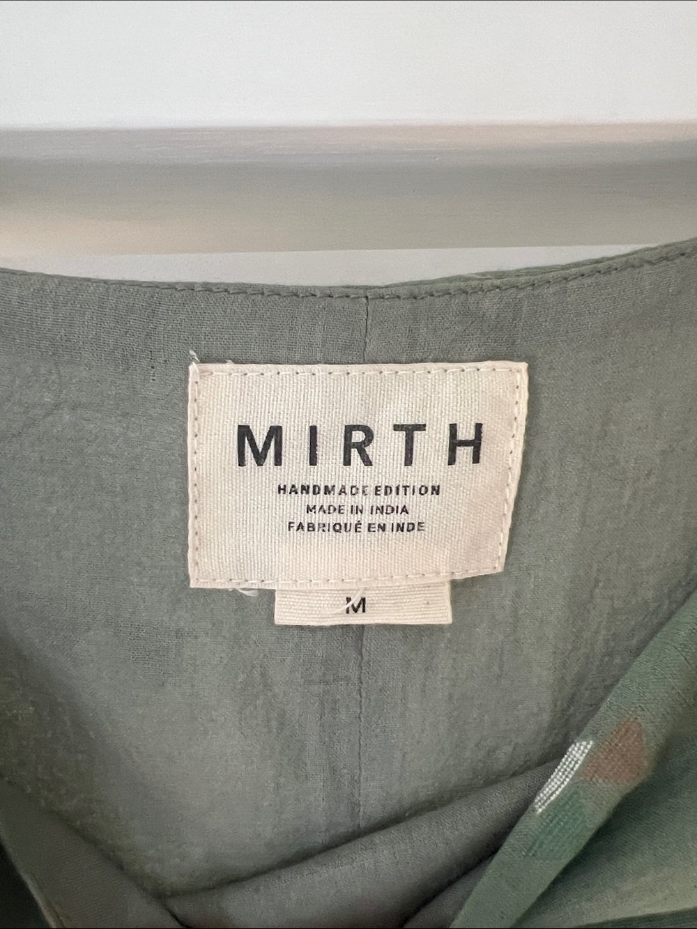 MIRTH Olive Green Tiered COTTON Sundress with Scallop Straps - Picture 2 of 8
